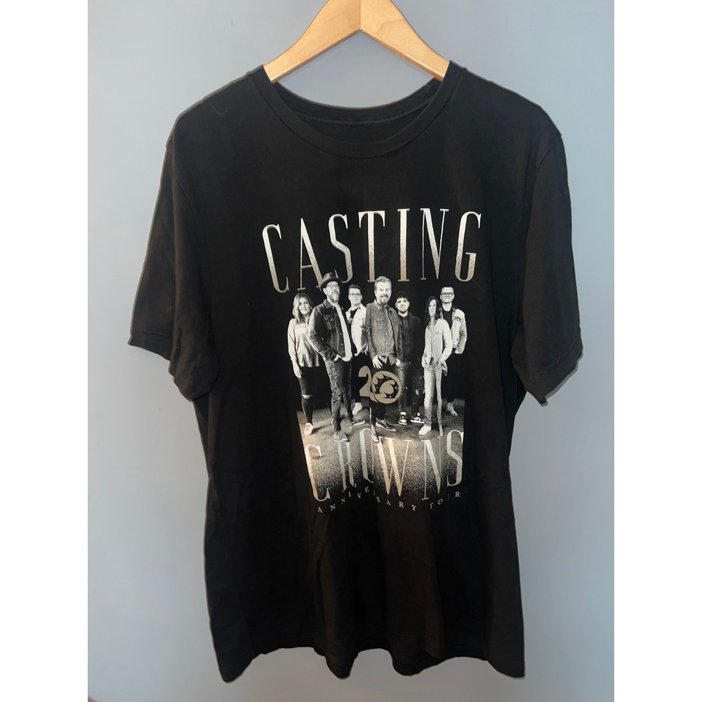 Casting Crowns 20th Anniversary Tour T-Shirt Black Short Sleeve Band Tee 2023